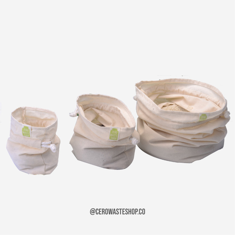 Bolsas de Algodon, Compra a Granel de Frutos Secos y Semillas, Hogar, cerowasteshop, Tienda Ecologica Online, Basura Cero, Zero Waste Colombia