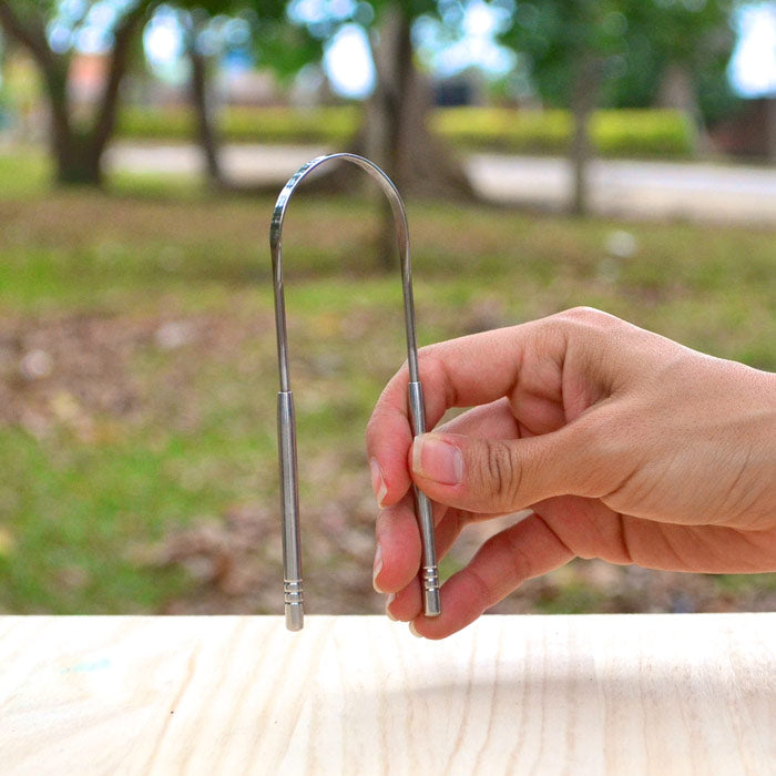 Limpiador de Lengua, Ayurveda Acero Inoxidable, Cuidado Personal, cerowasteshop, Tienda Ecologica Online, Basura Cero, Zero Waste Colombia