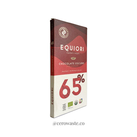 Chocolate Organico Equiori, 65% Cacao 80 Gramos, Hogar Alimentos, cerowasteshop, Tienda Ecologica Online, Basura Cero, Zero Waste Colombia