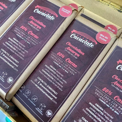 Barras de chocolate 80%