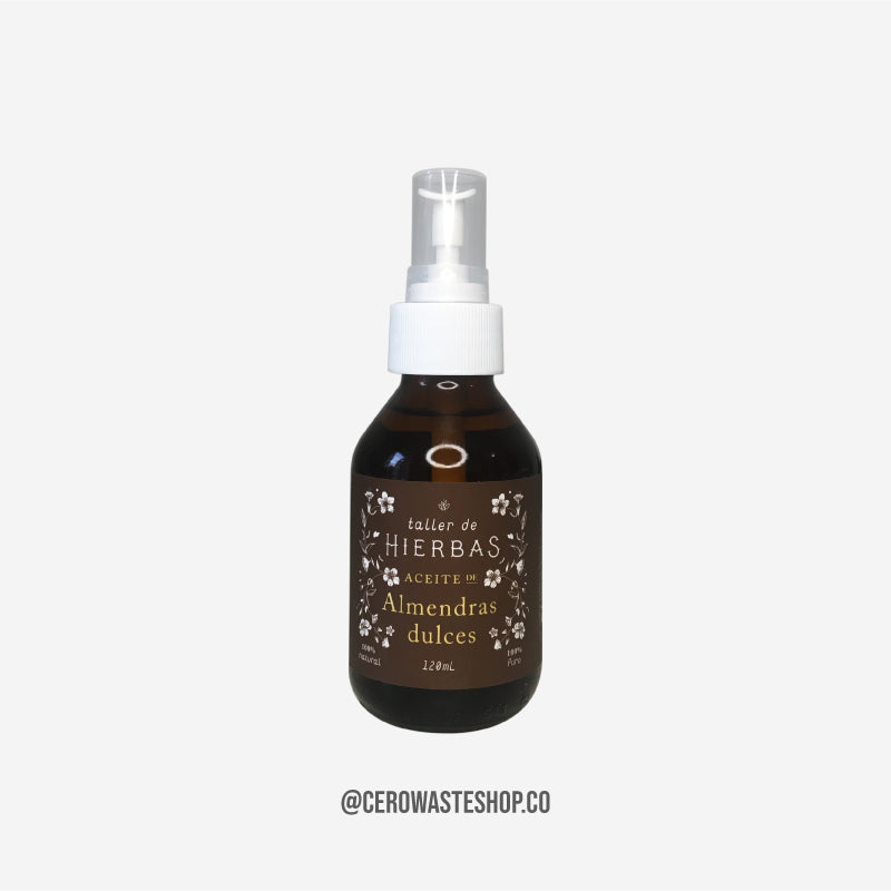 Aceite de Almendras Hidratante, Prensado en Frio Natural, Cuidado Personal, cerowasteshop, Tienda Online Cero Desperdicio Colombia, Zero Waste