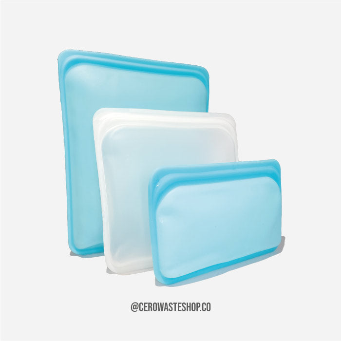 Bolsas de Silicona Hermeticas, Bolsas Para Alimentos, Hogar Almacenamiento, cerowasteshop, Tienda Ecologica Online, Basura Cero, Zero Waste Colombia