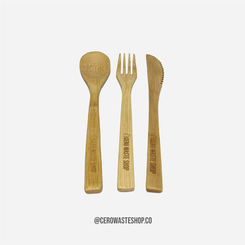 Set de cubiertos de bambú