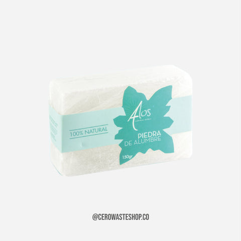Desodorante Natural de Piedra Alumbre, Libre de Aluminio y Libre de Plastico, Cuidado Personal, cerowasteshop, Tienda Ecologica Online, Basura Cero, Zero Waste Colombia