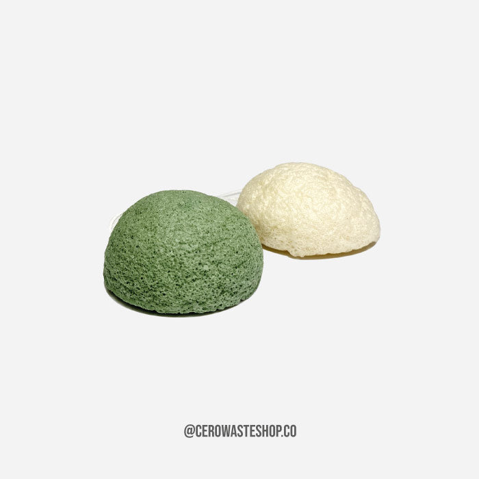 Esponjas de Konjac Para Exfoliar el Rostro, Compostables, Cuidado Personal, cerowasteshop, Tienda Ecologica Online, Basura Cero, Zero Waste Colombia