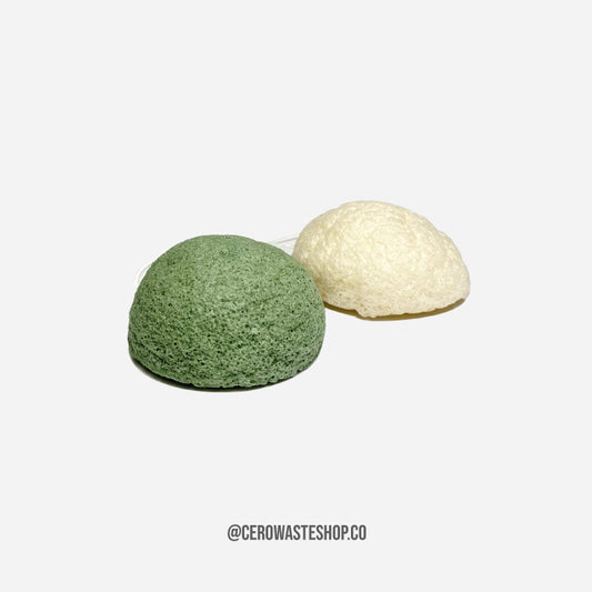 Esponjas de Konjac Para Exfoliar el Rostro, Compostables, Cuidado Personal, cerowasteshop, Tienda Ecologica Online, Basura Cero, Zero Waste Colombia
