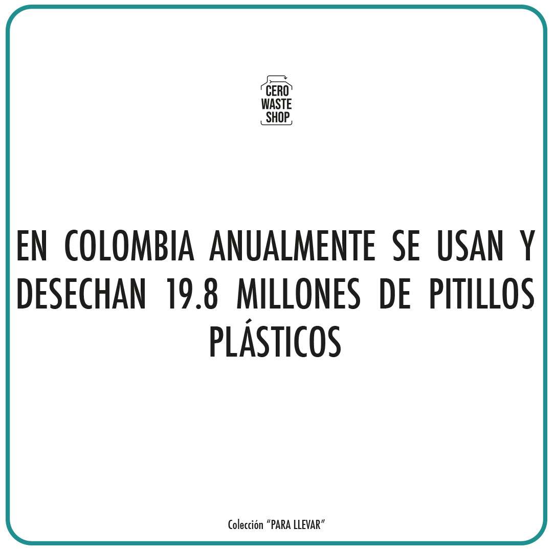 Pitillos de Acero Inoxidable, Para Llevar, cerowasteshop, Tienda Ecologica Online, Basura Cero, Zero Waste Colombia
