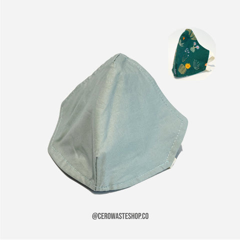 Tapabocas Doble Faz de Algodon Organico, Cuidado Personal, cerowasteshop, Tienda Ecologica Online, Basura Cero, Zero Waste Colombia Editar texto alternativo